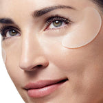 Model wearing SiO anti wrinkle silicone patches